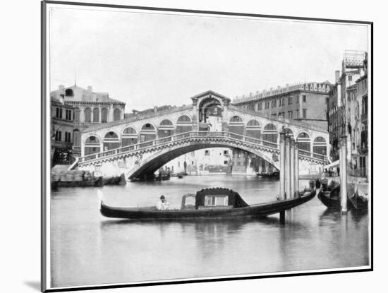 The Rialto, Venice, Late 19th Century-John L Stoddard-Mounted Giclee Print