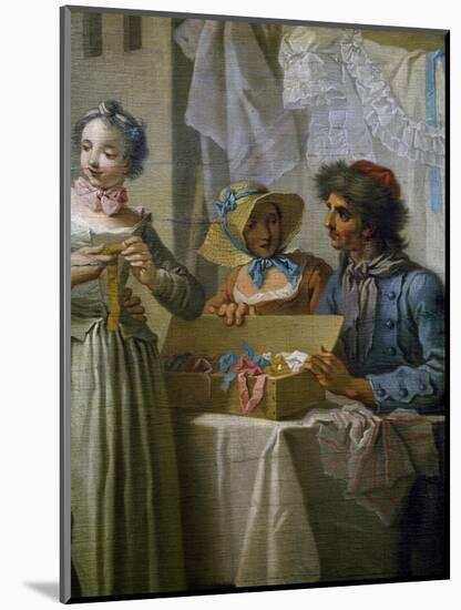 The Ribbon Seller, Ca 1733-Etienne Jeaurat-Mounted Giclee Print