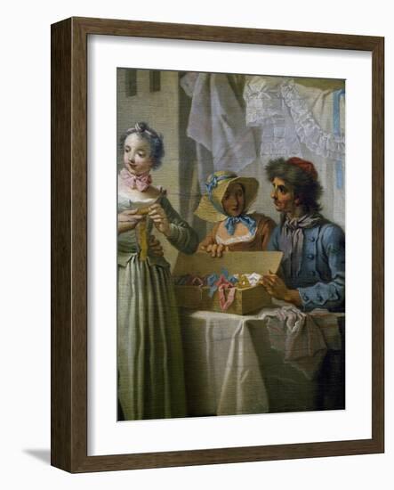 The Ribbon Seller, Ca 1733-Etienne Jeaurat-Framed Giclee Print