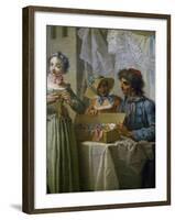 The Ribbon Seller, Ca 1733-Etienne Jeaurat-Framed Giclee Print