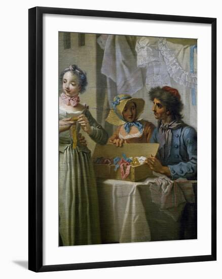 The Ribbon Seller, Ca 1733-Etienne Jeaurat-Framed Giclee Print