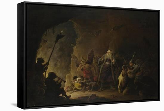 The Rich Man Being Led to Hell, C. 1647-1648-David Teniers the Younger-Framed Stretched Canvas