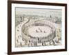 The Richard Trevithick Railway in Euston Square in London-null-Framed Giclee Print