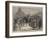 The Ride from Vienna to Paris, Arrival of Lieutenant Zubowitz at the Barriere Du Trone-null-Framed Giclee Print