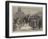 The Ride from Vienna to Paris, Arrival of Lieutenant Zubowitz at the Barriere Du Trone-null-Framed Giclee Print