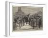 The Ride from Vienna to Paris, Arrival of Lieutenant Zubowitz at the Barriere Du Trone-null-Framed Giclee Print