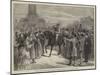 The Ride from Vienna to Paris, Arrival of Lieutenant Zubowitz at the Barriere Du Trone-null-Mounted Giclee Print