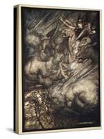 The ride of the Valkyries, illustration from 'The Rhinegold and the Valkyrie', 1910-Arthur Rackham-Stretched Canvas