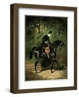 The Rider, Kipler, on Her Black Mare-Alfred De Dreux-Framed Giclee Print