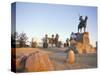 The Rider Memorial Dating from 1912, Alte Fest (Old Fort), Windhoek, Namibia, Africa-Storm Stanley-Stretched Canvas
