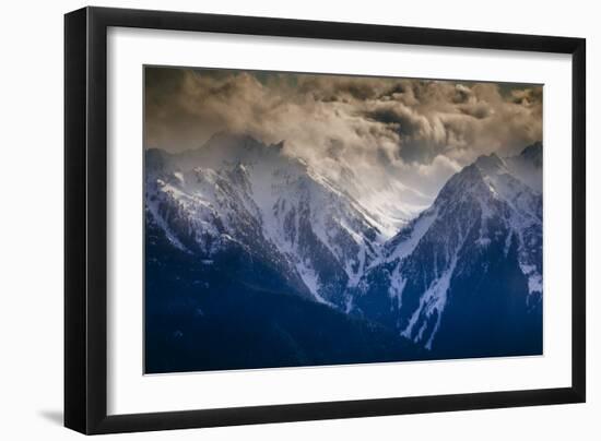 The Ridgelines Of The Olympics At Sunset In Washington State-Jay Goodrich-Framed Photographic Print