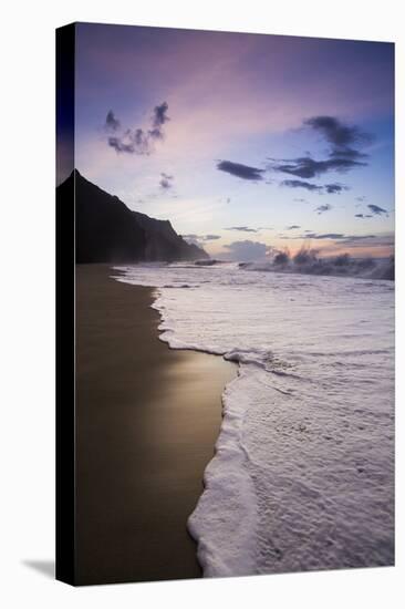 The Ridges of the Na Pali Coast Rise Above the Crashing Surf on the North Shore of Kauai, Hawaii-Sergio Ballivian-Stretched Canvas