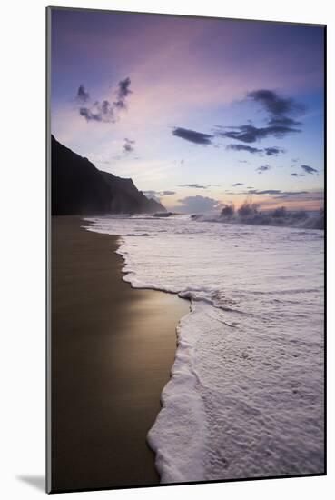 The Ridges of the Na Pali Coast Rise Above the Crashing Surf on the North Shore of Kauai, Hawaii-Sergio Ballivian-Mounted Photographic Print