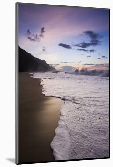 The Ridges of the Na Pali Coast Rise Above the Crashing Surf on the North Shore of Kauai, Hawaii-Sergio Ballivian-Mounted Photographic Print