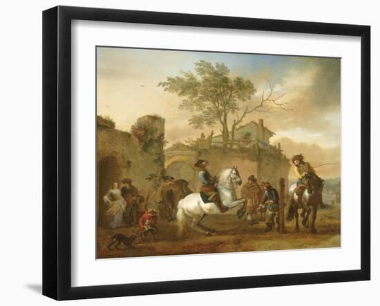 The Riding School, C.1668-Philips Wouwermans-Framed Giclee Print