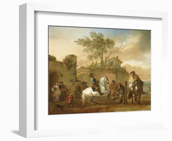 The Riding School, C.1668-Philips Wouwermans-Framed Giclee Print