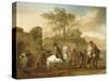 The Riding School, C.1668-Philips Wouwermans-Stretched Canvas