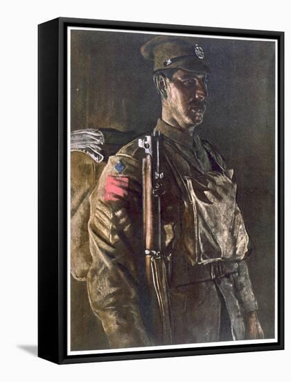 The Rifle Brigade, from British Artists at the Front, Continuation of the Western Front, Part…-Eric Henri Kennington-Framed Stretched Canvas