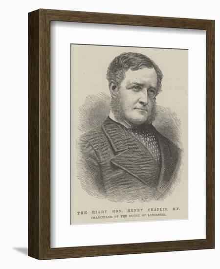 The Right Honourable Henry Chaplin, Mp, Chancellor of the Duchy of Lancaster-null-Framed Giclee Print