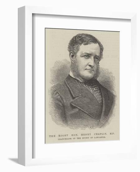 The Right Honourable Henry Chaplin, Mp, Chancellor of the Duchy of Lancaster-null-Framed Giclee Print