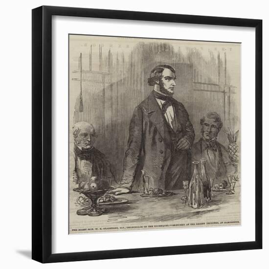 The Right Honourable W E Gladstone, Mp, Chancellor of the Exchequer-null-Framed Premium Giclee Print