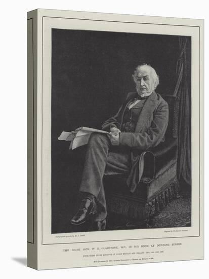 The Right Honourable W E Gladstone, Mp, in His Room at Downing Street-William Biscombe Gardner-Stretched Canvas