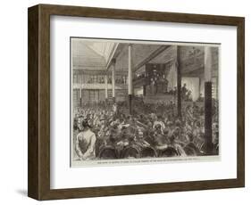 The Right of Meeting at Paris, M Ducasse Speaking at the Salle Des Folies-Belleville-Jules Pelcoq-Framed Giclee Print