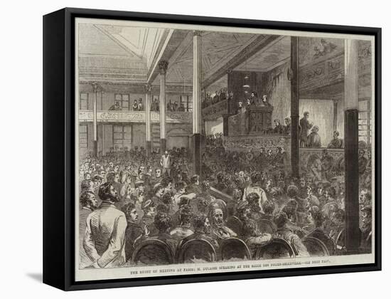 The Right of Meeting at Paris, M Ducasse Speaking at the Salle Des Folies-Belleville-Jules Pelcoq-Framed Stretched Canvas