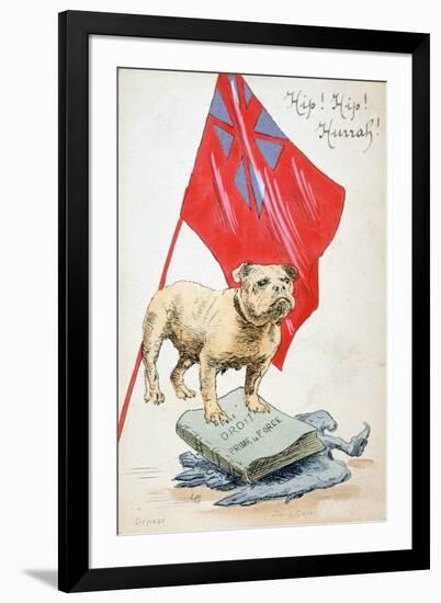 The Right Precedes the Force, French WWI Postcard, 1914-1918-null-Framed Giclee Print