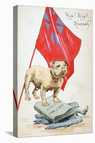 The Right Precedes the Force, French WWI Postcard, 1914-1918-null-Stretched Canvas