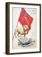 The Right Precedes the Force, French WWI Postcard, 1914-1918-null-Framed Giclee Print