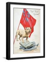 The Right Precedes the Force, French WWI Postcard, 1914-1918-null-Framed Giclee Print