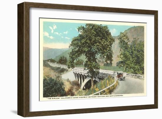 The Rincon on Coast Highway, Santa Barbara, California-null-Framed Art Print