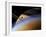 The Ringed Giant Saturn Rises Above the Haze of Titan-Stocktrek Images-Framed Photographic Print