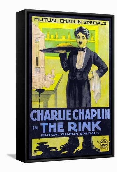 The Rink [1916], Directed by Charlie Chaplin.-null-Framed Stretched Canvas