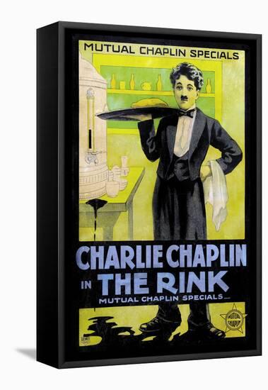 The Rink Movie Charlie Chaplin Poster Print-null-Framed Stretched Canvas