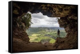 The Rio Grande De Arecibo Valley from Cueva Ventana Atop a Limestone Cliff in Arecibo, Puerto Rico-Carlo Acenas-Framed Stretched Canvas