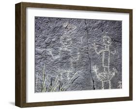 The Rio Grande petroglyphs, Native American, New Mexico, USA-Werner Forman-Framed Photographic Print