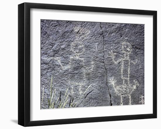 The Rio Grande petroglyphs, Native American, New Mexico, USA-Werner Forman-Framed Photographic Print