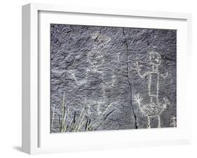 The Rio Grande petroglyphs, Native American, New Mexico, USA-Werner Forman-Framed Photographic Print