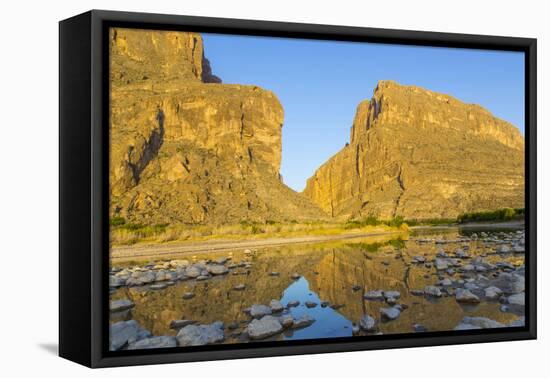 The Rio Grande River at Santa Elena Canyon, Big Bend NP, Texas, Usa-Chuck Haney-Framed Stretched Canvas