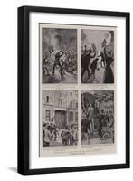 The Rioting in Paris, Scenes in the Streets on Sunday-William Henry Pike-Framed Giclee Print