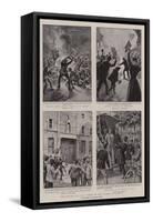 The Rioting in Paris, Scenes in the Streets on Sunday-William Henry Pike-Framed Stretched Canvas