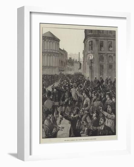 The Riots in Belfast, the Island Men Going Up North-Street-William Heysham Overend-Framed Giclee Print