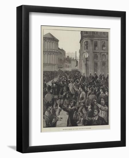 The Riots in Belfast, the Island Men Going Up North-Street-William Heysham Overend-Framed Giclee Print