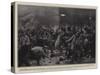 The Riots in Brussels, a Fight in the Avenue Louise-Frederic De Haenen-Stretched Canvas