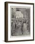 The Riots in Brussels, Mounted Police Charging the Mob-null-Framed Giclee Print