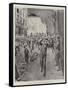 The Riots in Brussels, Mounted Police Charging the Mob-null-Framed Stretched Canvas