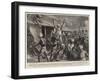 The Riots in Calcutta, Military and Police Clearing the Streets-Sydney Prior Hall-Framed Giclee Print