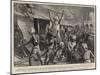 The Riots in Calcutta, Military and Police Clearing the Streets-Sydney Prior Hall-Mounted Giclee Print